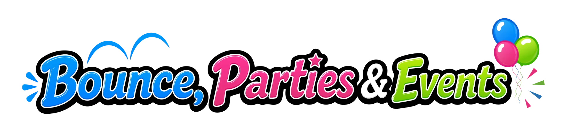Primary Logo — Horizontal for Bounce, Parties & Events