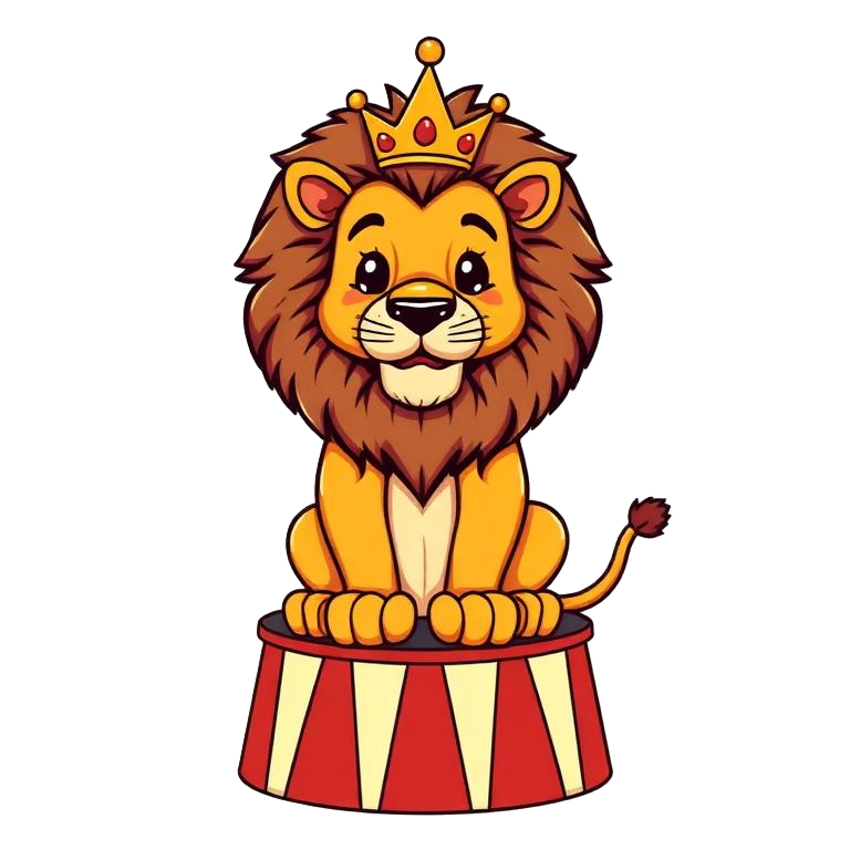 Circus lion mascot