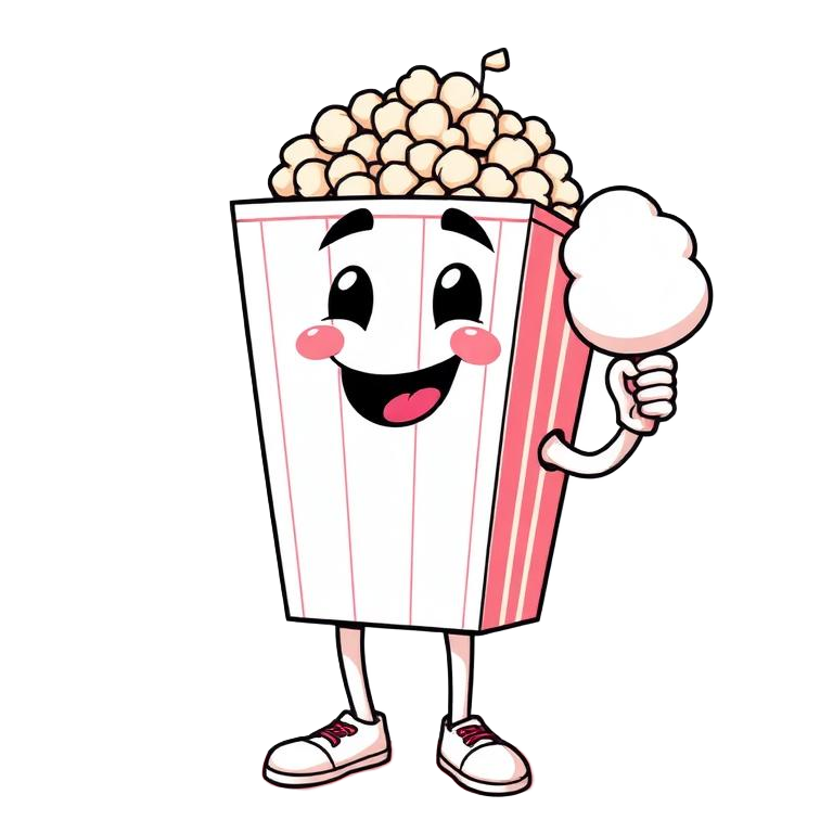 Popcorn box mascot
