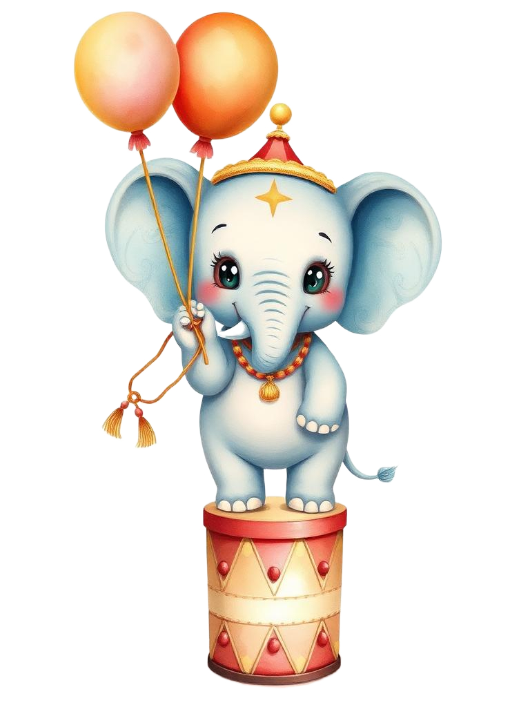 Cute circus elephant