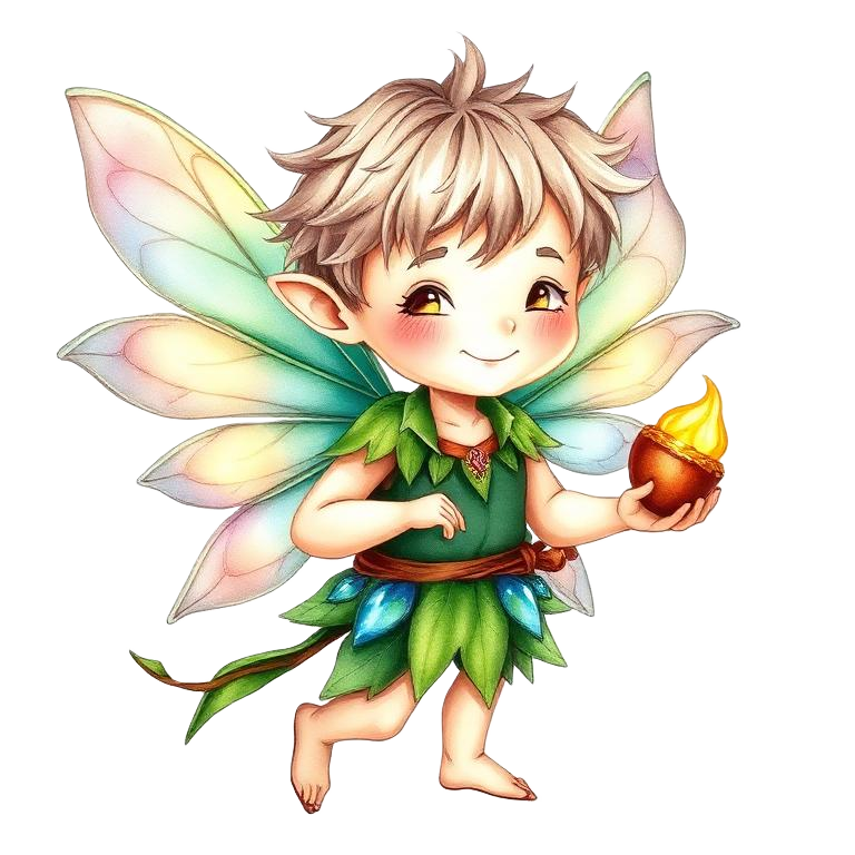 Forest pixie mascot