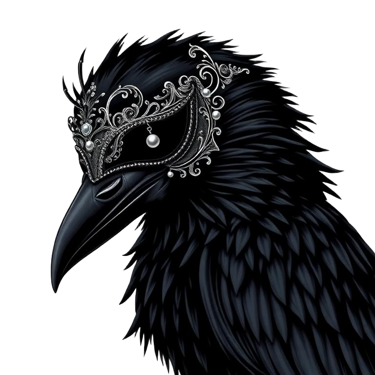 Masked raven mascot