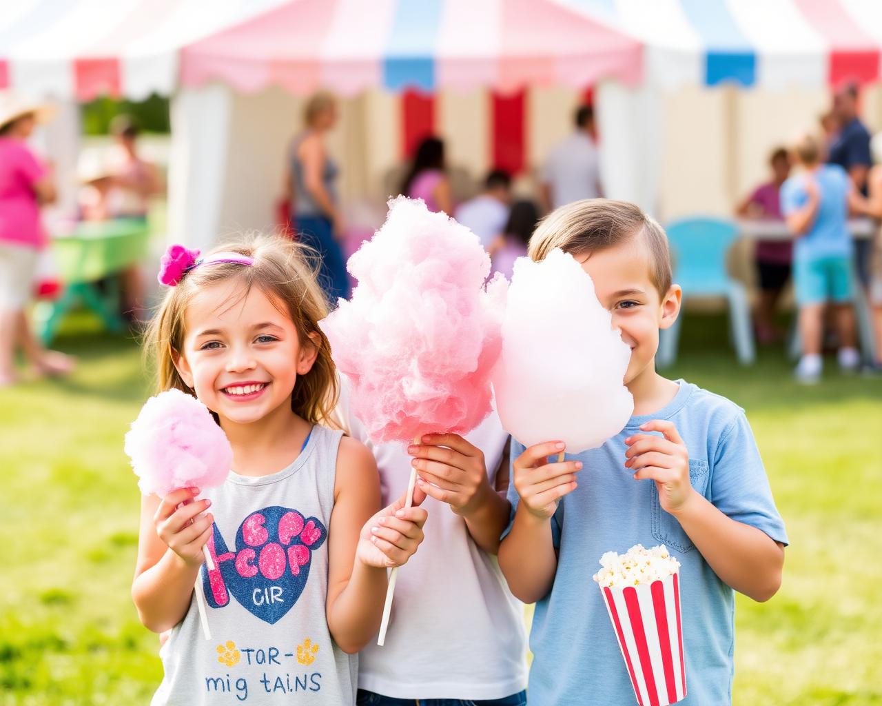 Kids enjoying free concessions at a party